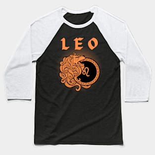 Leo Lion Gothic Style Baseball T-Shirt